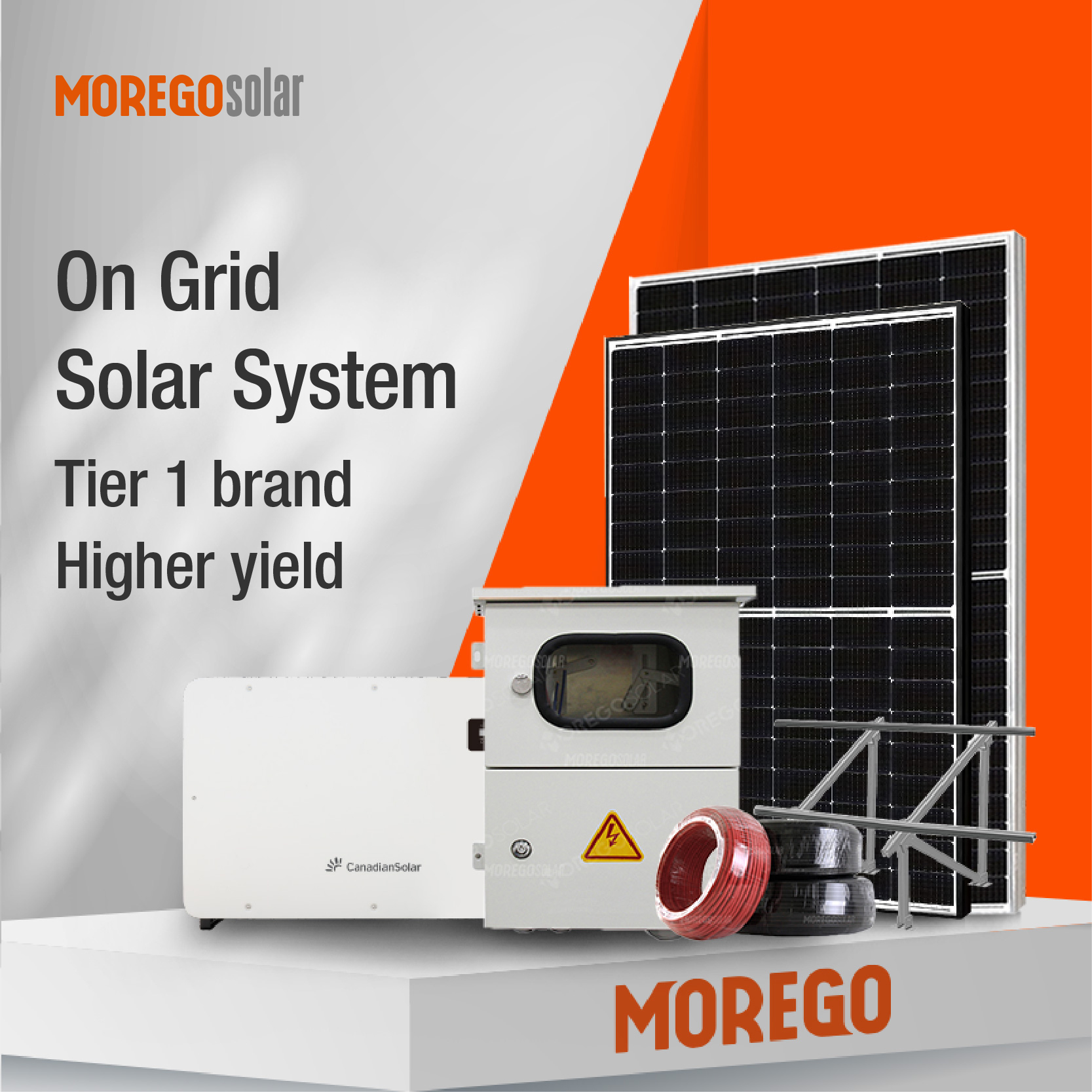 Moregosolar Grid Tie Home Solar System Erneuerbare Energielösungen 30 kW 50 kW 80 kW