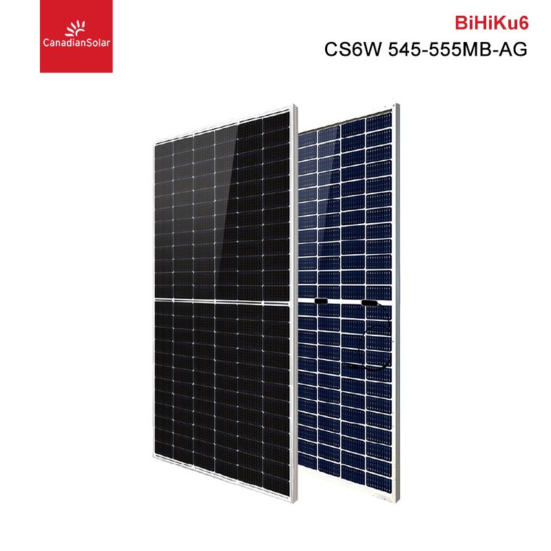 Canadian Solar Bifacial Solarpanel 550 W 545 W 540 W 535 W 530 W transparente Doppelglas-Solarmodule