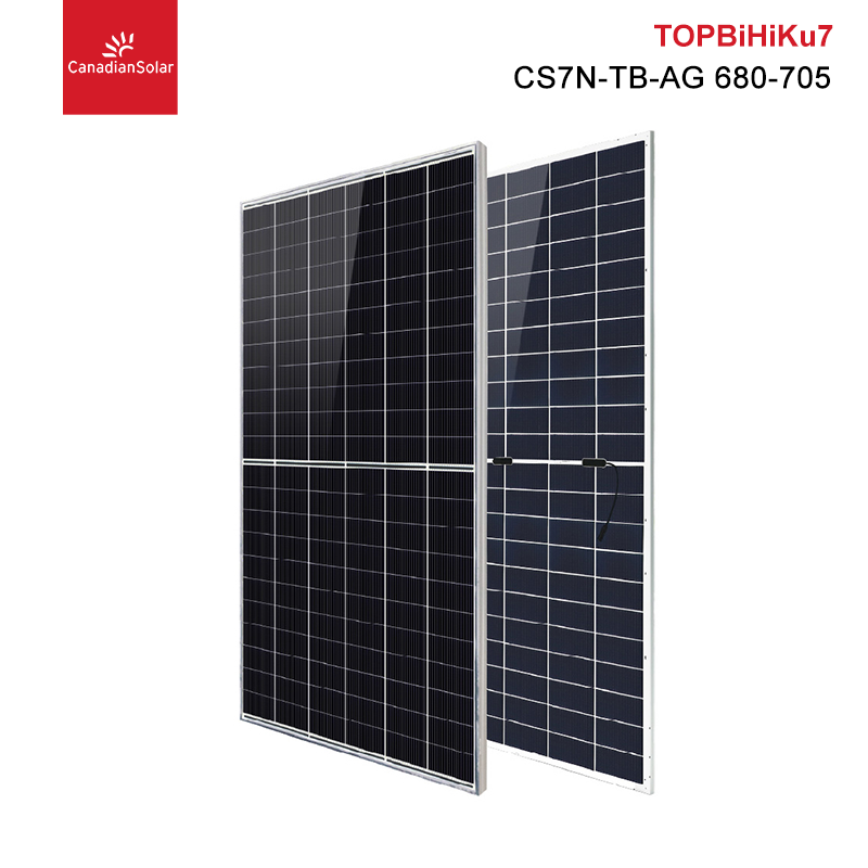 Canadian Solar TOPBiHiKu7 N-Typ TOPCon Solarpanel 700 W 705 W 710 W 715 W bifaziale PV-Module