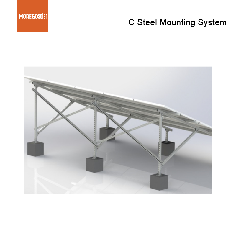 Moregosolar Aluminiumlegierung PV -Struktur Solar Panel Montagesystem