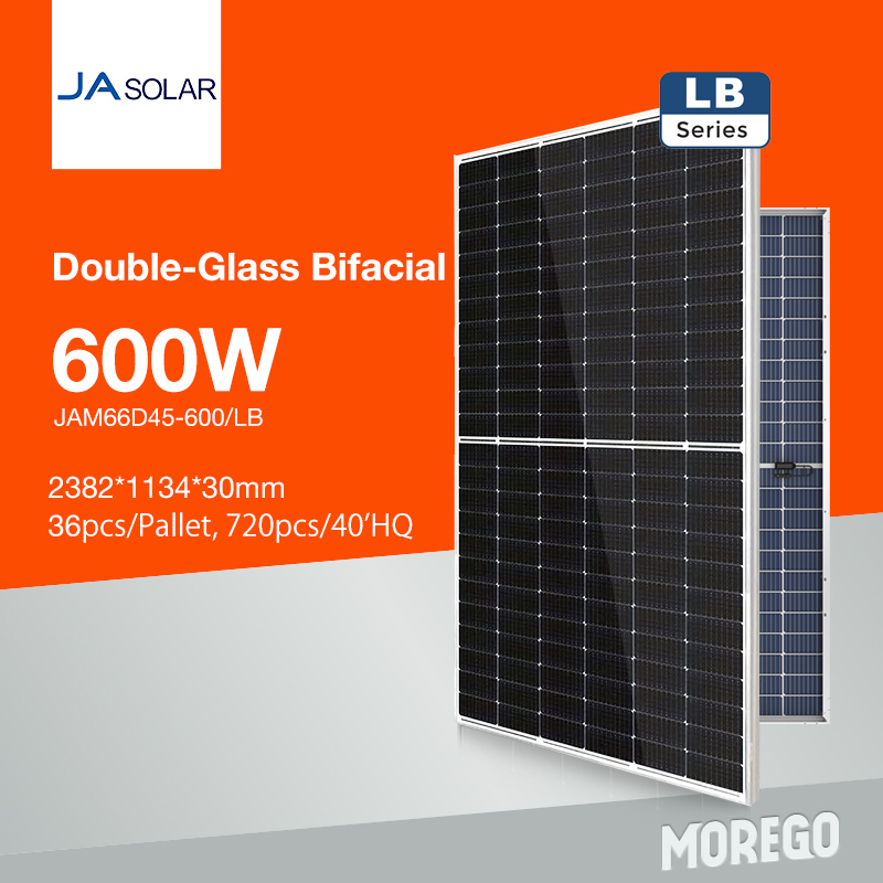 JA Solar Deepblue 4.0 bifaziales Doppelglas-Solarpanel 600 W