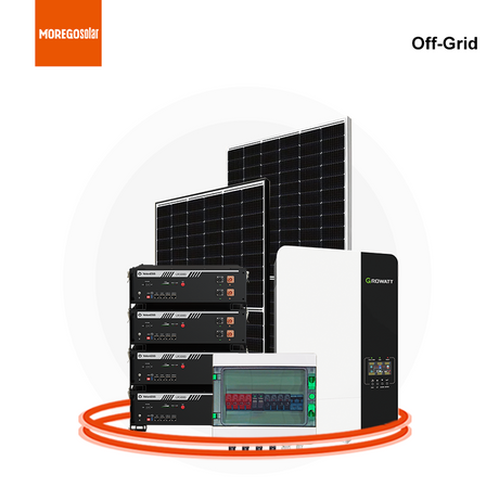 Moregosolar Solarenergiesystem, 5 kW, netzunabhängiges PV-System, 5000 W, komplett mit Batterie