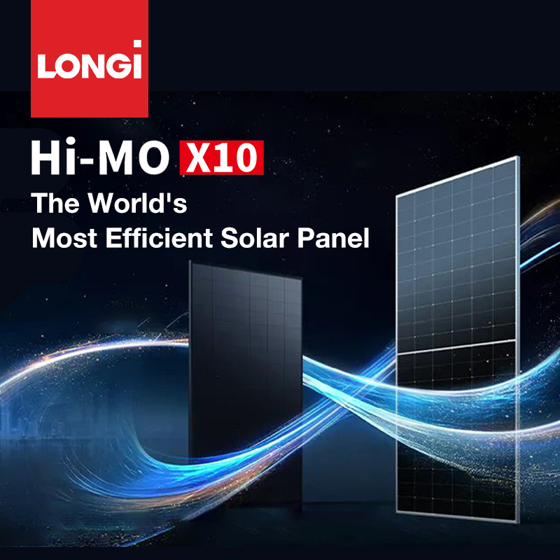 Longi HiMO X10 Explorer Dach-Solarpanel 500 W 490 W 485 W 480 W schwarzes Modul