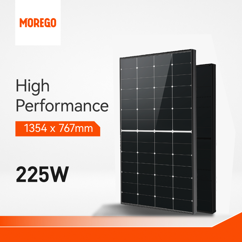 Morego 225 W tragbares 12 V 18 V Solarpanel 200 W 230 W 250 W 300 W vollschwarzes PV-Modul-Netzteil