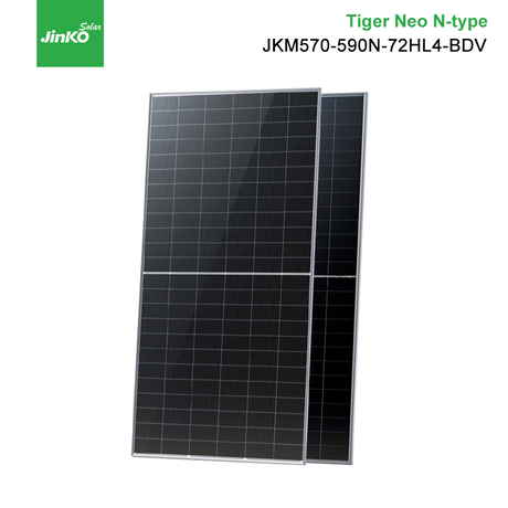 Jinko Solar Tiger Neo N-Typ Solarpanel 570 W 575 W 580 W 585 W 590 W 600 W Photovoltaik-Solarstrommodule