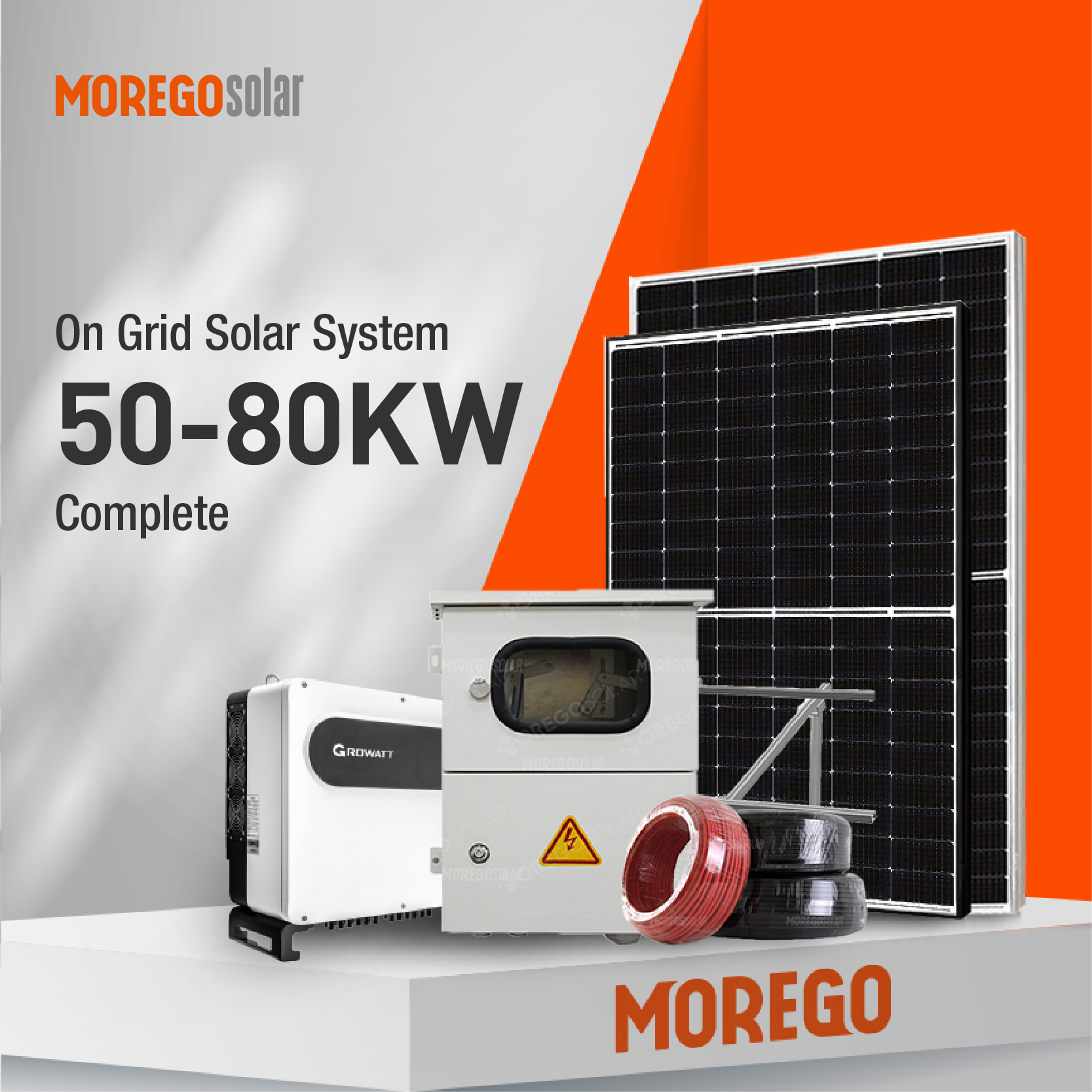 Moregosolar Grid Tie Home Solar System Erneuerbare Energielösungen 30 kW 50 kW 80 kW