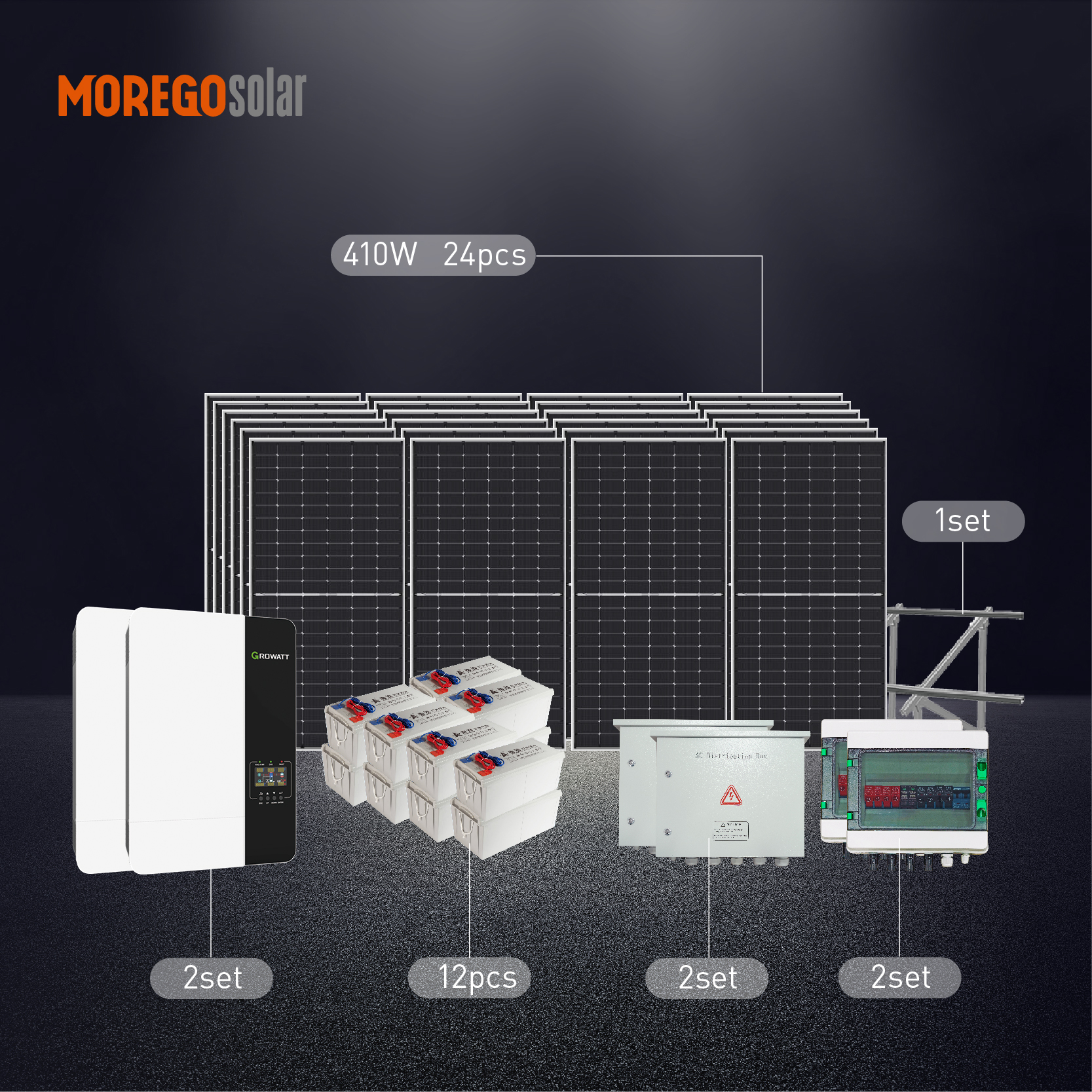 Moregosolar 10 kW netzunabhängiges Solarstromsystem für zu Hause