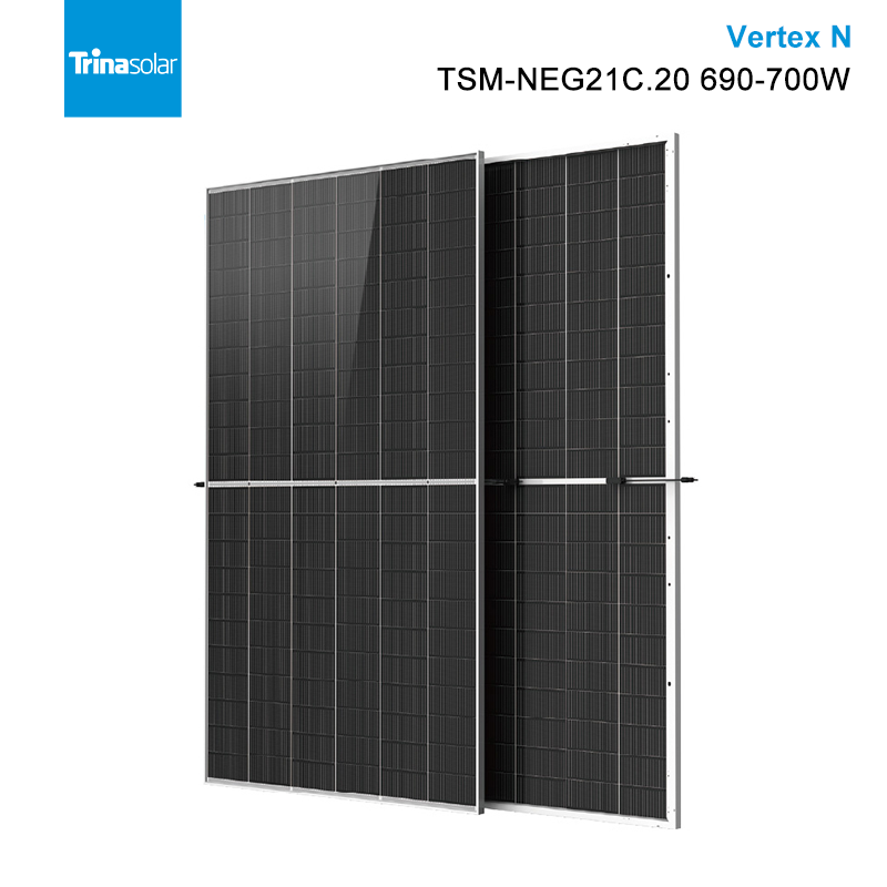 Trina Solar Vertex N Solarmodule 700 W 695 W 690 W Bifaziales Doppelglas-Solarmodul