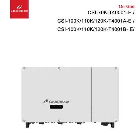 Canadian Solar 100 kW Solarwechselrichter 110 kW 125 kW 400 kW Dreiphasen-Solarwechselrichter mit Netzanschluss