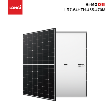 Longi Solar Hi-MO X6 MAX schwarzes Solarpanel 465 W 460 W 455 W für das Hausdach